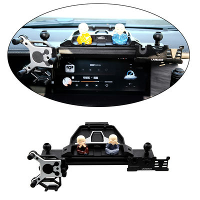 Anodic Oxidated Surface Multifunction Car Phone Holder สําหรับคอนโซลกลางสีดํา
