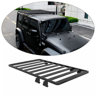 28KG 4X4 อลูมิเนียมสกัด Wrangler JK 4 ประตู Flat Luggage Carrier รถวางหลังคารถยนต์สําหรับ Jeep