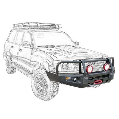 ปรับปรุงลักษณะและผลงานของโตโยต้า LC100 ด้วยตัวปักหน้า 4x4 บูลบาร์ นี้