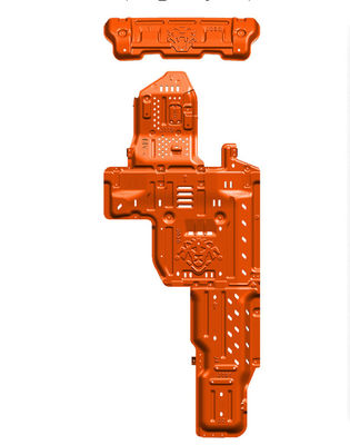 5 มิลลิเมตร ความหนาอลูมิเนียม ส้ม Set Wrangler JL Skid Plate 19 สําหรับการทํางานนอกถนน