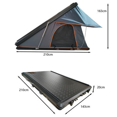4x4 Offถนน กันน้ํา แคมป์ Clamshell สามเหลี่ยม หนังแข็ง หลังคาเต็นท์ หลังคารถยนต์กลางแจ้ง