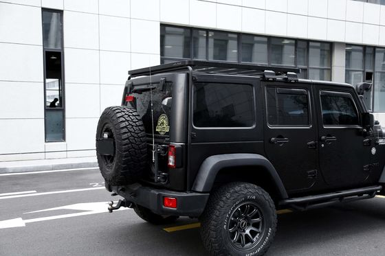 ปิดถนน Jeep Wrangler JK อุปกรณ์เสริม อลูมิเนียมสับสนธิ แพลตฟอร์มแบน ราคหลังคาสีดํา