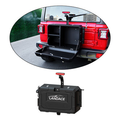 6063 อลูมิเนียม Jeep Wrangler JL JK กล่องเก็บประตูหางสําหรับการเก็บภายนอกนอกถนน
