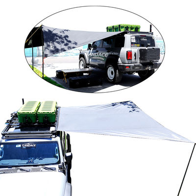 ขาวการเดินทาง รถยนต์ด้านบน Awning 420D PU รถยนต์เต็นท์ & Awnings