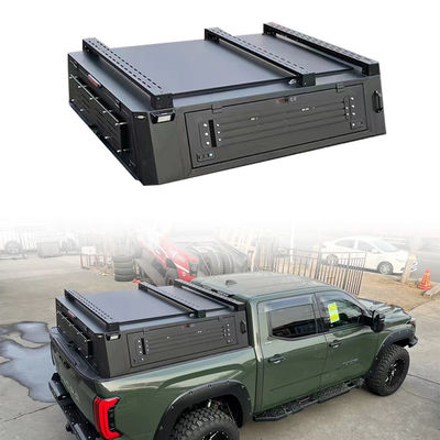 ผงอลูมิเนียมทนทาน แบบแข็ง รถบรรทุก ผ้าคลุมเตียง Tonneau ปิดบัง สําหรับ Toyota Tundra 2023