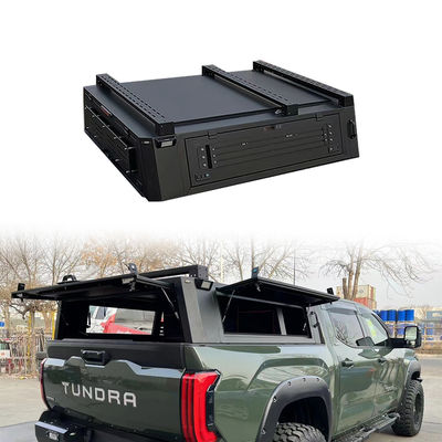ผงอลูมิเนียมทนทาน แบบแข็ง รถบรรทุก ผ้าคลุมเตียง Tonneau ปิดบัง สําหรับ Toyota Tundra 2023