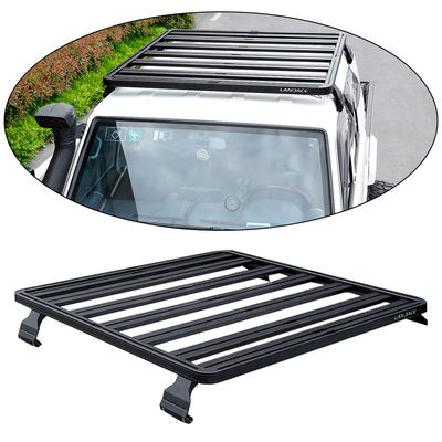 แร็คหลังคาเคลือบผงดําสําหรับ LC79 ความจุ 23.5 กิโลกรัม อลูมิเนียม 4WD สากล