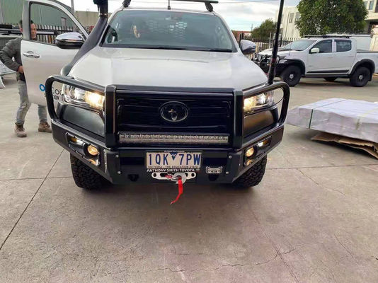 แบมเปอร์ด้านหน้าเคลือบด้วยผงเหล็ก สําหรับ TOYOTA EU Hilux ISO9001 แบมเปอร์นอกถนน