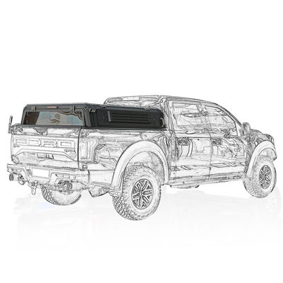 กันน้ํา Hardtop Canopy ฟอร์ด F150 ผ้าคลุมเตียง ไม่มีการติดตั้งเจาะ