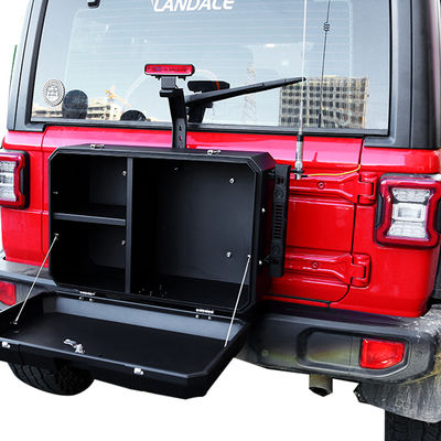 4x4 อุปกรณ์เสริม กล่องเก็บของประตูด้านหลังสําหรับ Jeep Wrangler อลูมิเนียม