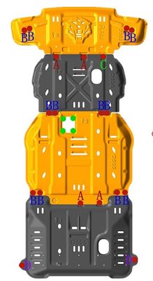 ป้องกันแผ่นสกิดสแตนเลสสําหรับรถนอกถนน 2011-2019