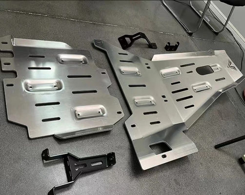 หมวกปกเครื่องยนต์ระดับสูงภายใต้ร่างกาย สําหรับ Jeep Wrangler JL Full Skid Plate 2018- เงิน