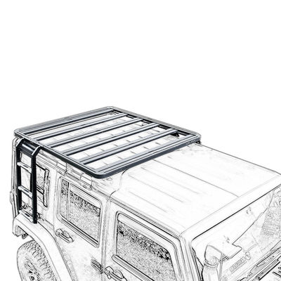 อลูมิเนียมสลัด 4x4 เก็บกระเป๋าเดินทางสําหรับ Jeep Wrangler JK การติดตั้งง่าย