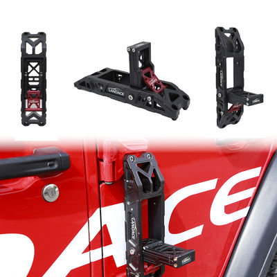 อลูมิเนียมสกัดเหล็ก Hard Anodizing ประตูรถยนต์ step pedal สําหรับ Jeep Wrangler JK JL การติดตั้ง
