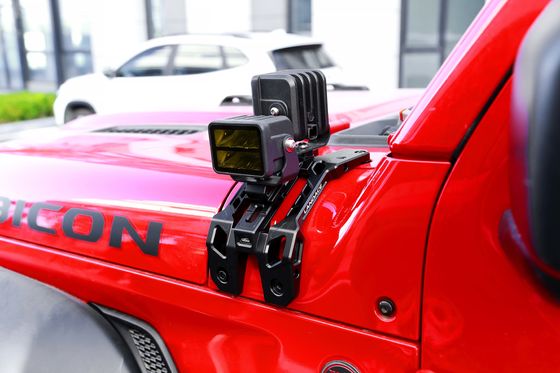 สีดํา แฮร์ด Anodizing A-Pillar แสงบาร์คลุม Mount และ Go Pro Mount Bแร็คet สําหรับ Jeep JL