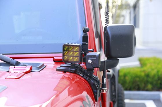 สีดํา แฮร์ด Anodizing A-Pillar แสงบาร์คลุม Mount และ Go Pro Mount Bแร็คet สําหรับ Jeep JL