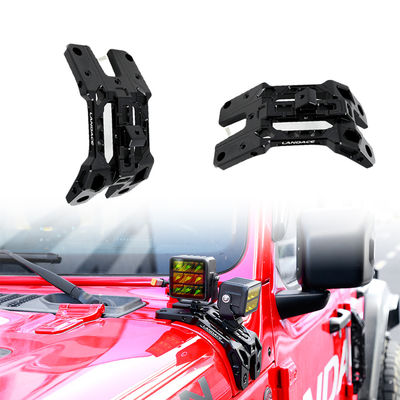 2018-2019 Wrangler JL Gladiator JT อลูมิเนียมเหล็กสับ A-Pillar กระจกหน้าต่าง แสงติดตั้ง
