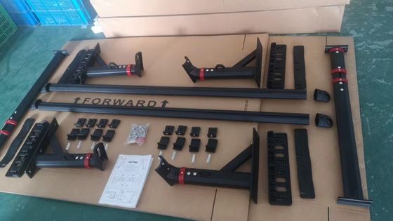 การออกแบบที่ได้รับอนุญาต IP สวยงาม อลูมิเนียม ดํา ผง ปกแต่ง Overland รถบรรทุก แร็ค เตียง