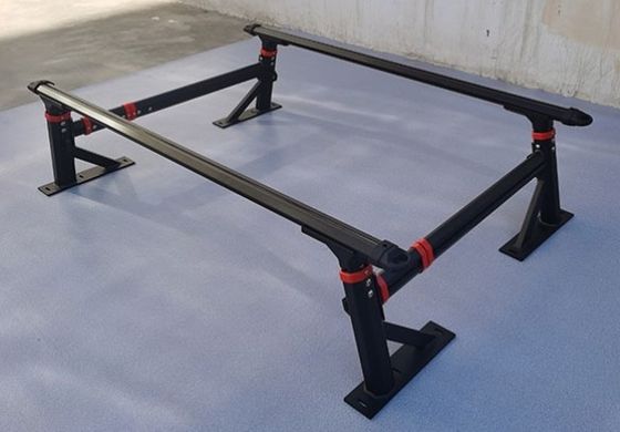 การออกแบบที่ได้รับอนุญาต IP สวยงาม อลูมิเนียม ดํา ผง ปกแต่ง Overland รถบรรทุก แร็ค เตียง