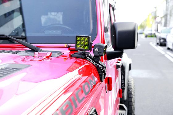 Jeep JL สีดํา Jeep อลูมิเนียมสกัด LED ไดร์ฟ ไลท์บราคเก็ต