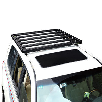 หลังคาติดตั้ง 4X4 Land Cruiser รากรถไฟฟ้าหลังคาระดับต่ําสําหรับกระเป๋าเดินทางหลังคาสั้นของ Toyota