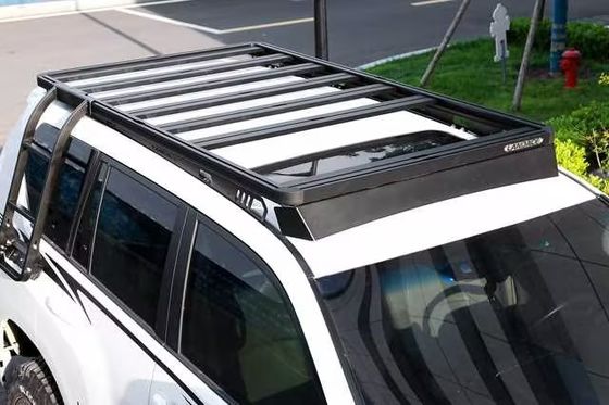 1400*1320*55MM รากหลังคาสีดําสําหรับ Jeep Wrangler JL JK Toyota Land Cruiser และอื่นๆ