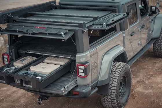 2019- Jeep Gladiator Hardtop Topper Canopy Truck ระบบเตียงเตียงพร้อมปกแบบแข็ง