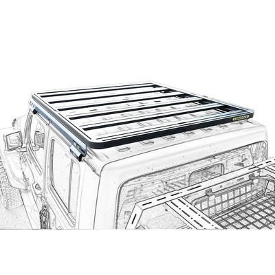 อุปกรณ์เสริมภายนอก หลังคา Gear Bแร็คet Tray สําหรับ Jeep Wrangler JT