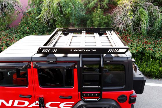 รถยนต์ หลังคาพกพา โปรไฟล์ต่ํา อลูมิเนียมสกัดเหล็ก Hard Top Cargo Basket สําหรับ Wrangler JL 4X4
