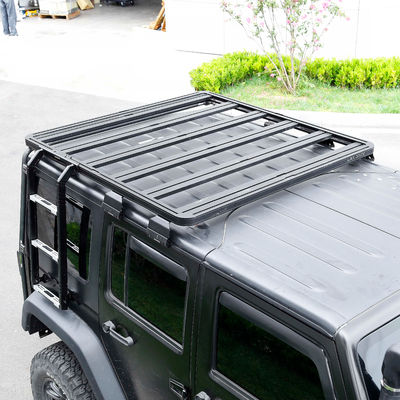 รากหลังคาสแตนเลียมสีดําสําหรับ Jeep Wrangler JK สากล Design หลังคากระเป๋าเดินทาง