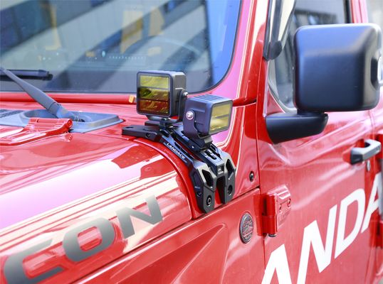 JEEP 2021- Wrangler Light Mounting Bแร็คets CNC เครื่องแปรรูปด้วยเหล็กอัลลูมิเนียมทนทาน