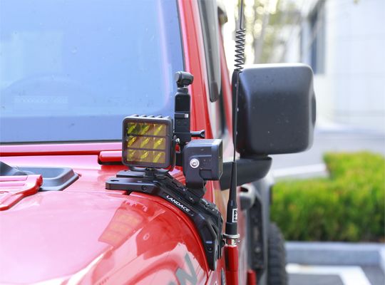 JEEP 2021- Wrangler Light Mounting Bแร็คets CNC เครื่องแปรรูปด้วยเหล็กอัลลูมิเนียมทนทาน
