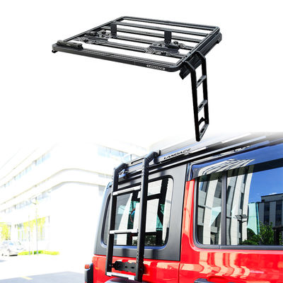 18-23 Wrangler Rubicon Jeep Side Ladder วัสดุเหล็กทนทานสําหรับการผจญภัยนอกถนน