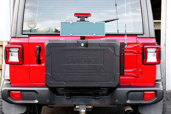 JEEP Camping ปิดถนน Tailgate Storage Tools Box อัลลูมิเนียมสกัดเหล็ก กล่องติดตั้ง