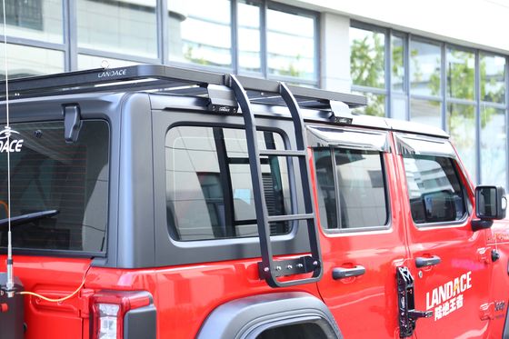JEEP รถยนต์ Fittment ดําอะลูมิเนียม หลังคา แร็ค Ladder สําหรับสภาพแวดล้อมที่ท้าทาย