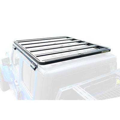 ปิดถนน Gladiator JT อัลลูมิเนียมสกัดรถหลังคา แร็ค Cross Bar Platform 4X4 สําหรับรถยนต์จีป 25KG