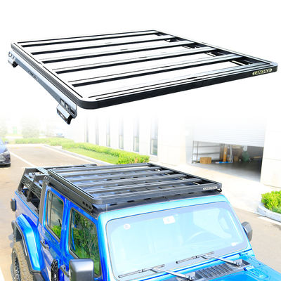 ปิดถนน Gladiator JT อัลลูมิเนียมสกัดรถหลังคา แร็ค Cross Bar Platform 4X4 สําหรับรถยนต์จีป 25KG