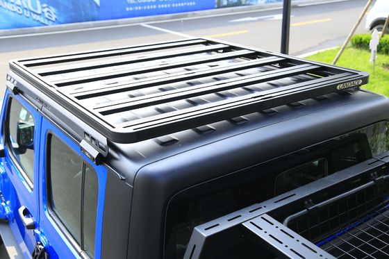 แร็คหลังคาเรียบสําหรับ Jeep Wrangler JT สับสนธิอลูมิเนียมเบาสําหรับการติดตั้งง่าย