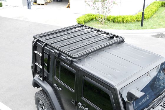 รากรถรางหลังคาสแตนเลสอลูมิเนียมทั่วไปสําหรับ Jeep Wrangler JK อุปกรณ์เสริมรถนอกถนน