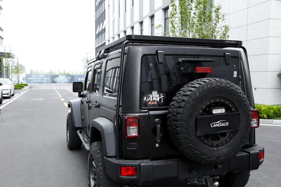 รากรถรางหลังคาสแตนเลสอลูมิเนียมทั่วไปสําหรับ Jeep Wrangler JK อุปกรณ์เสริมรถนอกถนน