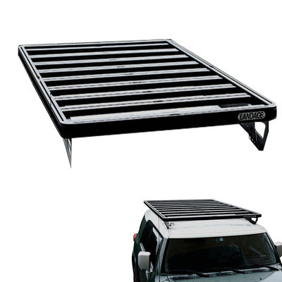สีดํา AL6063 SS304 4X4 สากล FJ Cruiser อลูมิเนียมสับสนธิ หลังคา Rail Basket สําหรับ Toyota