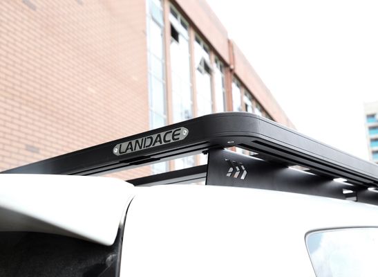 1500*1380*44mm สีดํา อะไหล่รถยนต์ อลูมิเนียม รากหลังคา พลาตฟอร์ม รากหลังคารถยนต์ สําหรับ Toyota LC200 สั้น