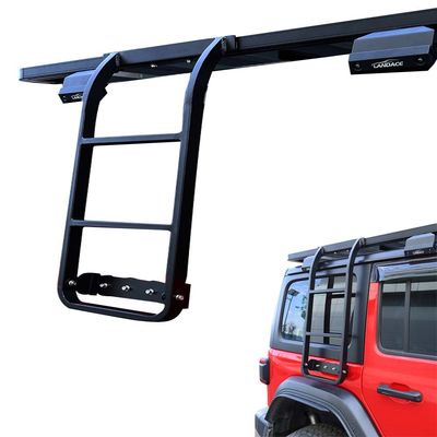 Jeep Wrangler Car หลังคา Ladder แร็ค AISI 304 อิเล็กทรอฟอเรซส์และฝาผิวที่ทนทาน UV