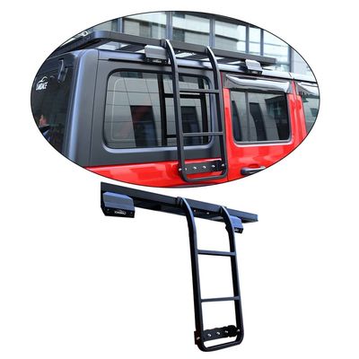 Jeep Wrangler Car หลังคา Ladder แร็ค AISI 304 อิเล็กทรอฟอเรซส์และฝาผิวที่ทนทาน UV