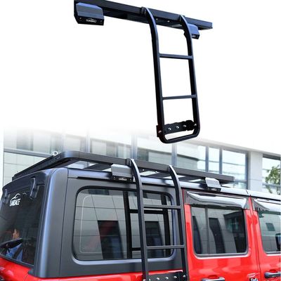Jeep Wrangler Car หลังคา Ladder แร็ค AISI 304 อิเล็กทรอฟอเรซส์และฝาผิวที่ทนทาน UV