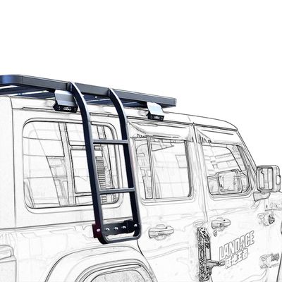ไม่เจาะการติดตั้ง รถบรรทุก Pickup Ladder Tailgate สําหรับ Jeep Wrangler JL JK จาก Jeep