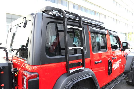 สแตนเลส ราคขยายหลังคาและบันไดข้างสําหรับ Jeep Wrangler JL สีดํา