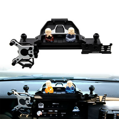 หมุนคอนโซลกลางสแตนเลสอลูมิเนียมสีดําสําหรับ JEEP 4x4