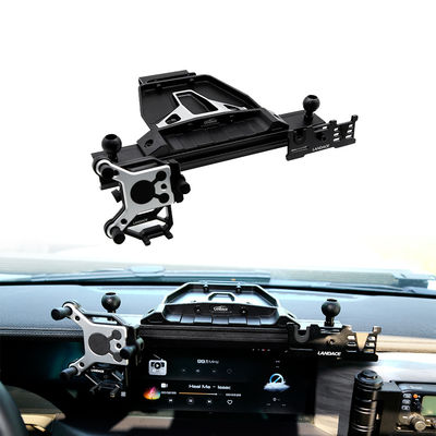 หมุนคอนโซลกลางสแตนเลสอลูมิเนียมสีดําสําหรับ JEEP 4x4