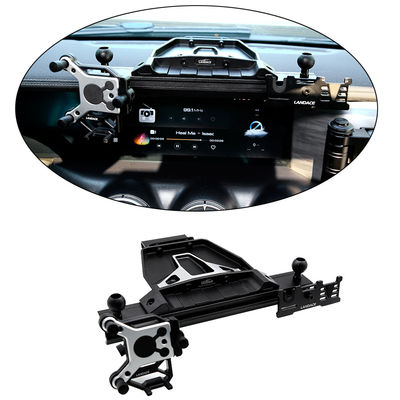 หมุนคอนโซลกลางสแตนเลสอลูมิเนียมสีดําสําหรับ JEEP 4x4